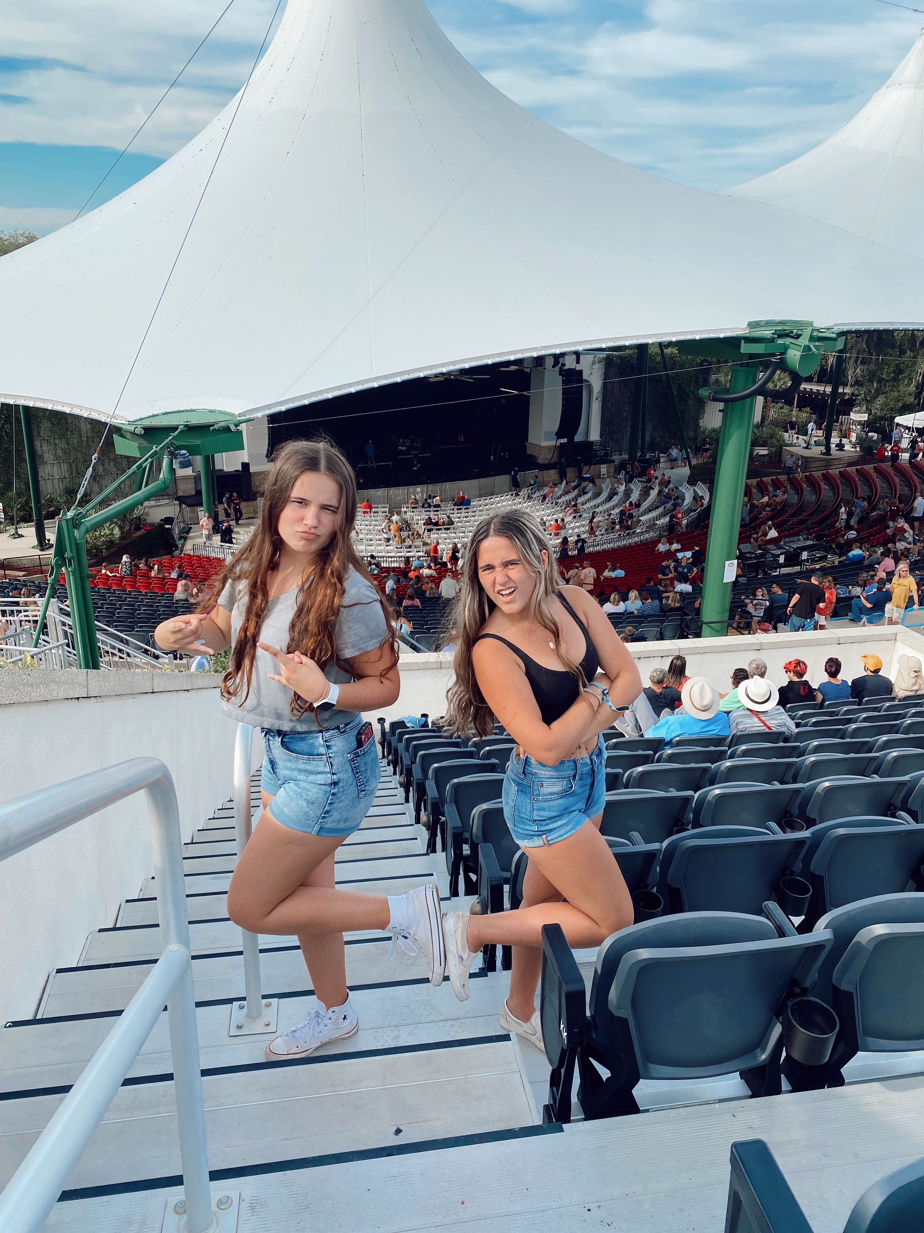 My sister and I at a Gin Blossoms Concert.