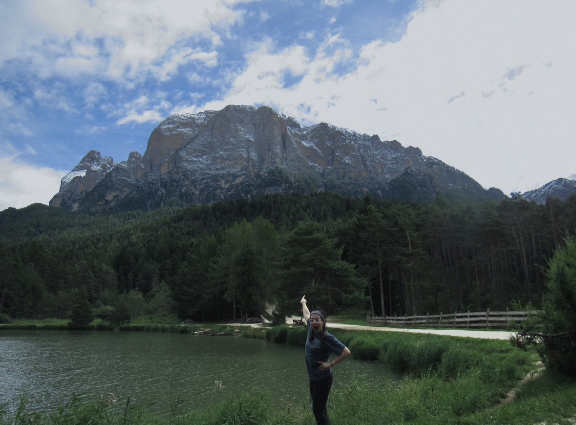 Woman at the Dolomites