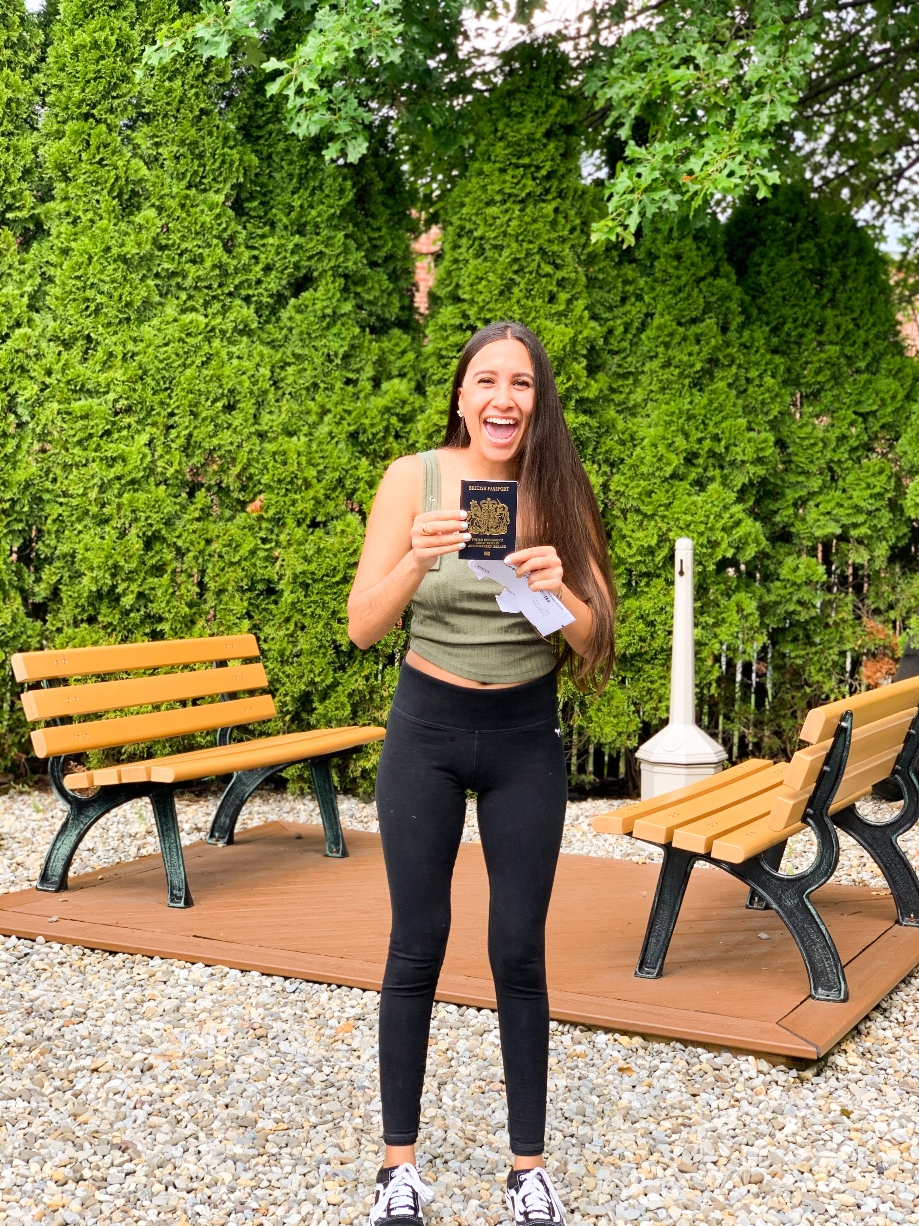 Picture of me receiving my passport