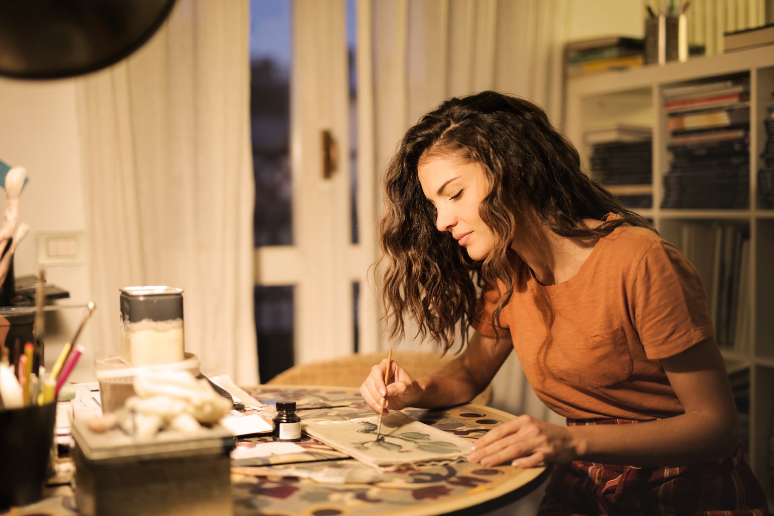 woman painting