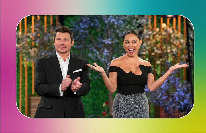 Nick and Vanessa Lachey hosting the \'Love Is Blind\' Season 6 reunion