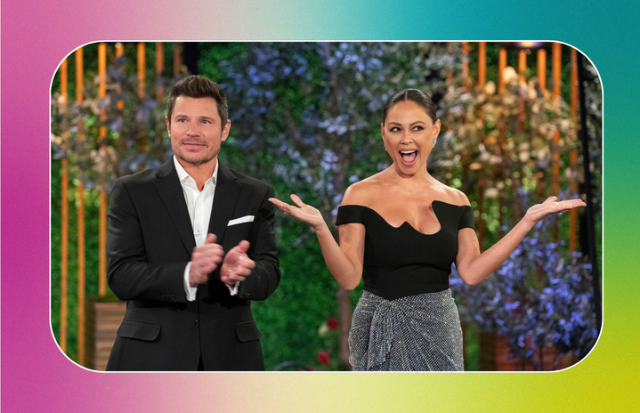 Nick and Vanessa Lachey hosting the \'Love Is Blind\' Season 6 reunion